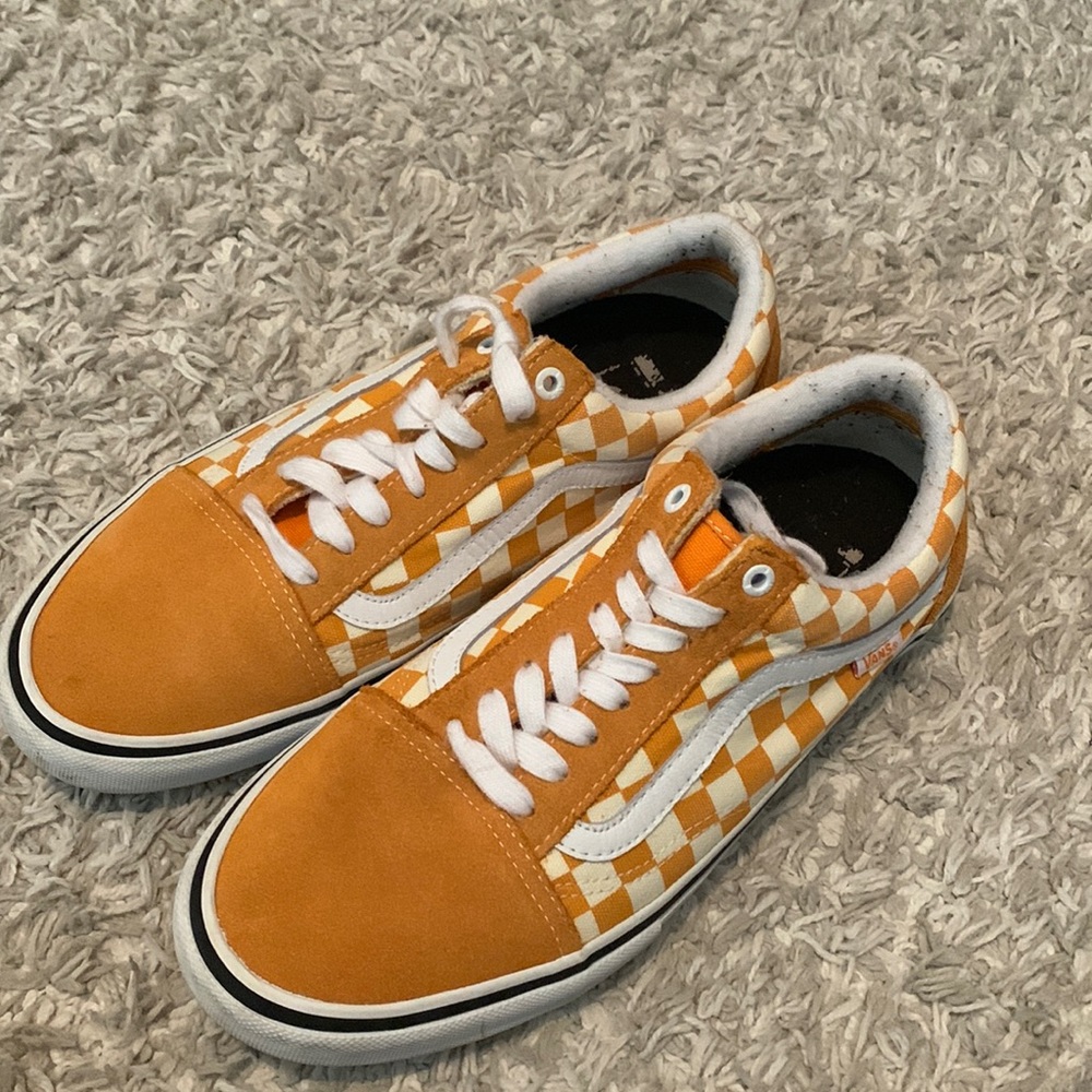Used orange checkered vans